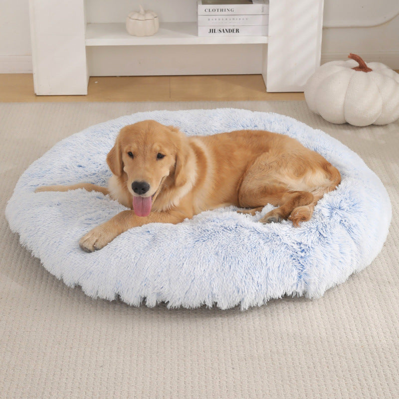 Get Cozy with Our Pet Round Plush Warm Sleep Mat