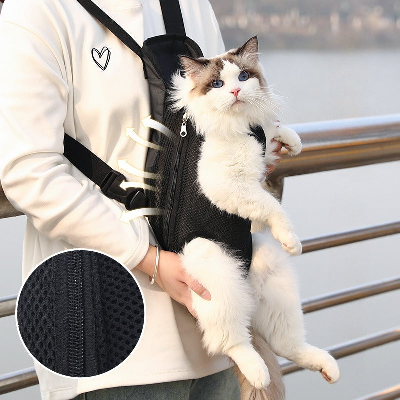 The Ultimate Pet Travel Companion: Breathable Adjustable Front Carrier
