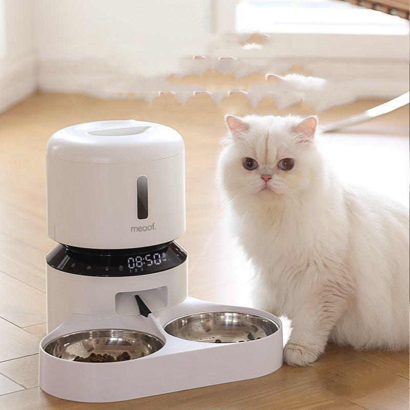 Revolutionize Your Pet's Feeding Routine with the Pet Capsule Automatic Feeder Double Bowl Set